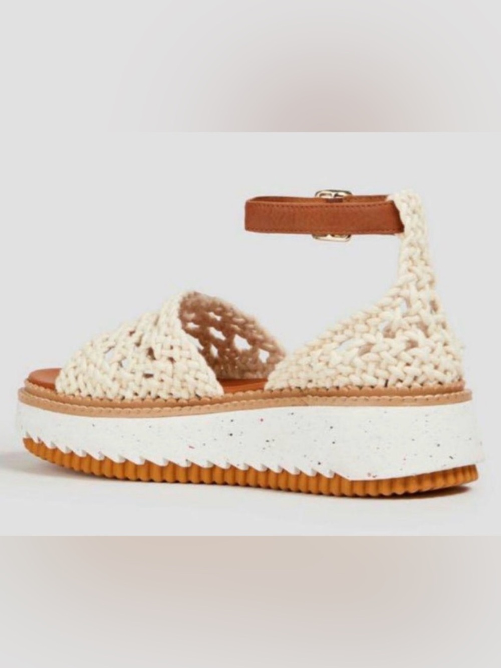 NEW! Chloé Luccia Macramé Platform Sandals US 7